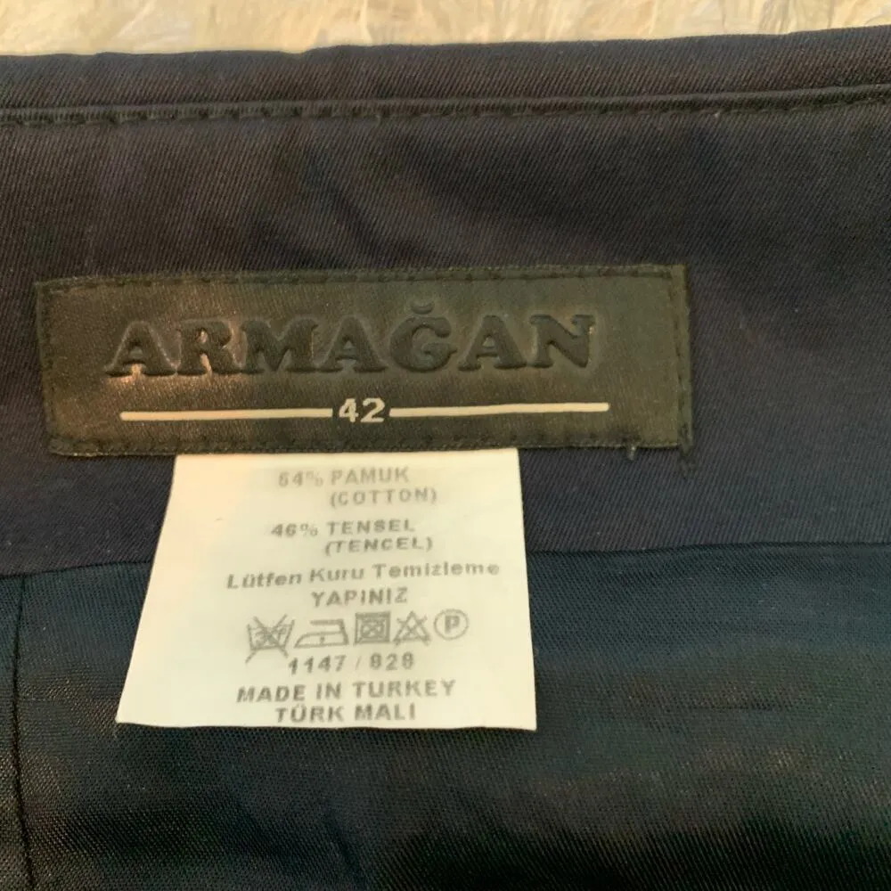 Armagan Blue Cotton Tencel Sz 42 ( medium) Midi Skirt - Image 2