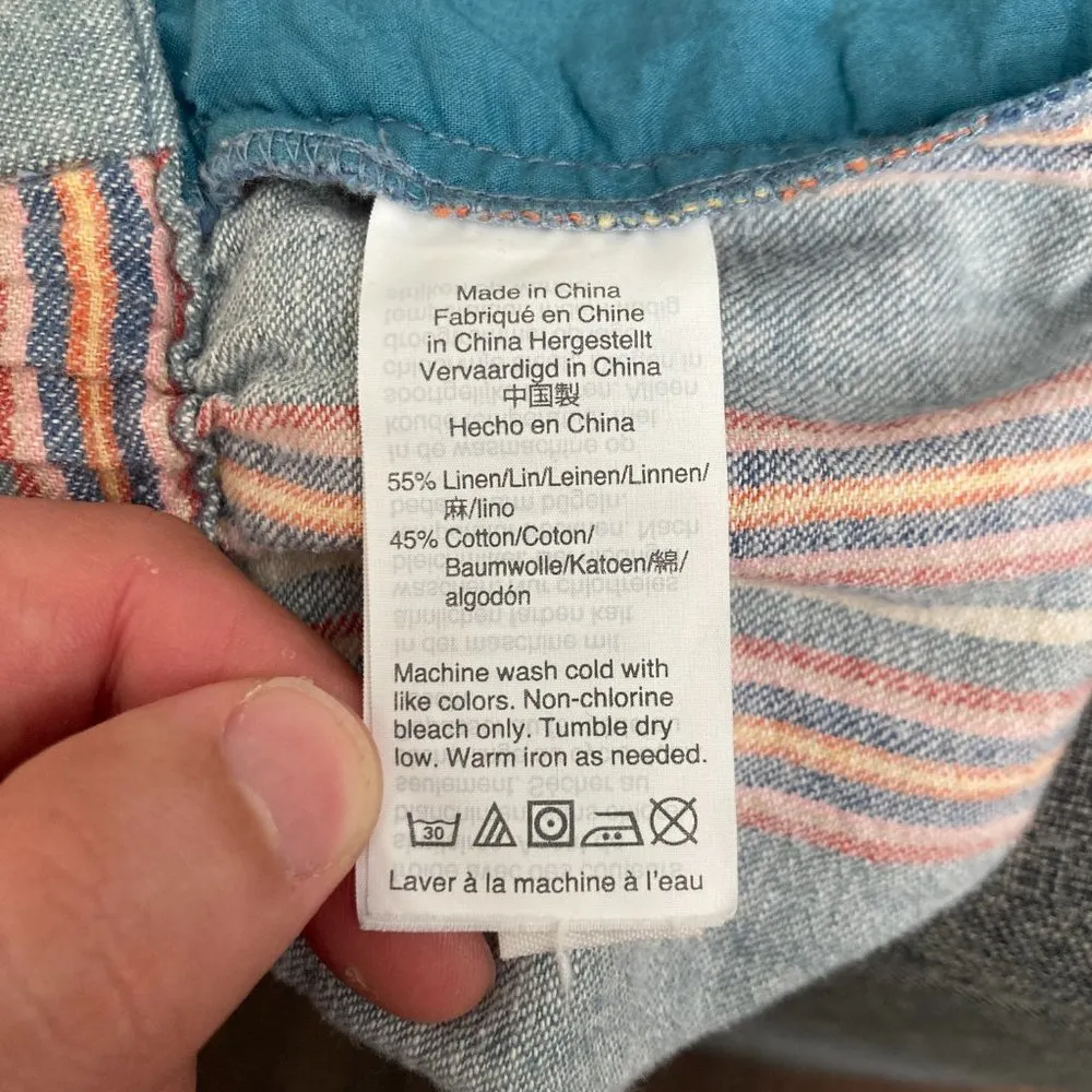 MADEWELL Side-Button Huston Pull-On Crop Pants in Rainbow Stripe - Image 12