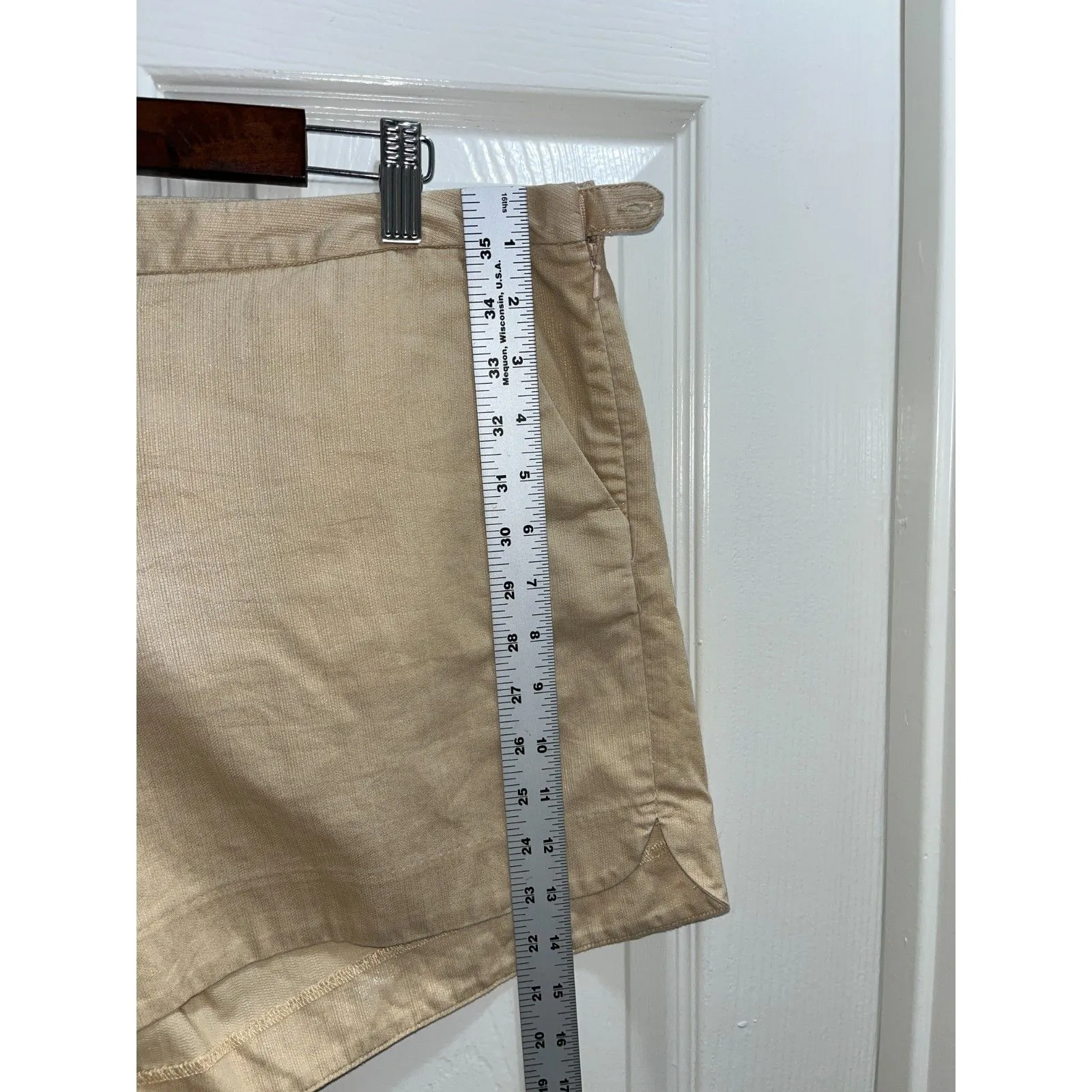 Lilly Pulitzer Metallic Shorts Kasia Gold Size 14 Holiday Classy Vacation - Image 6