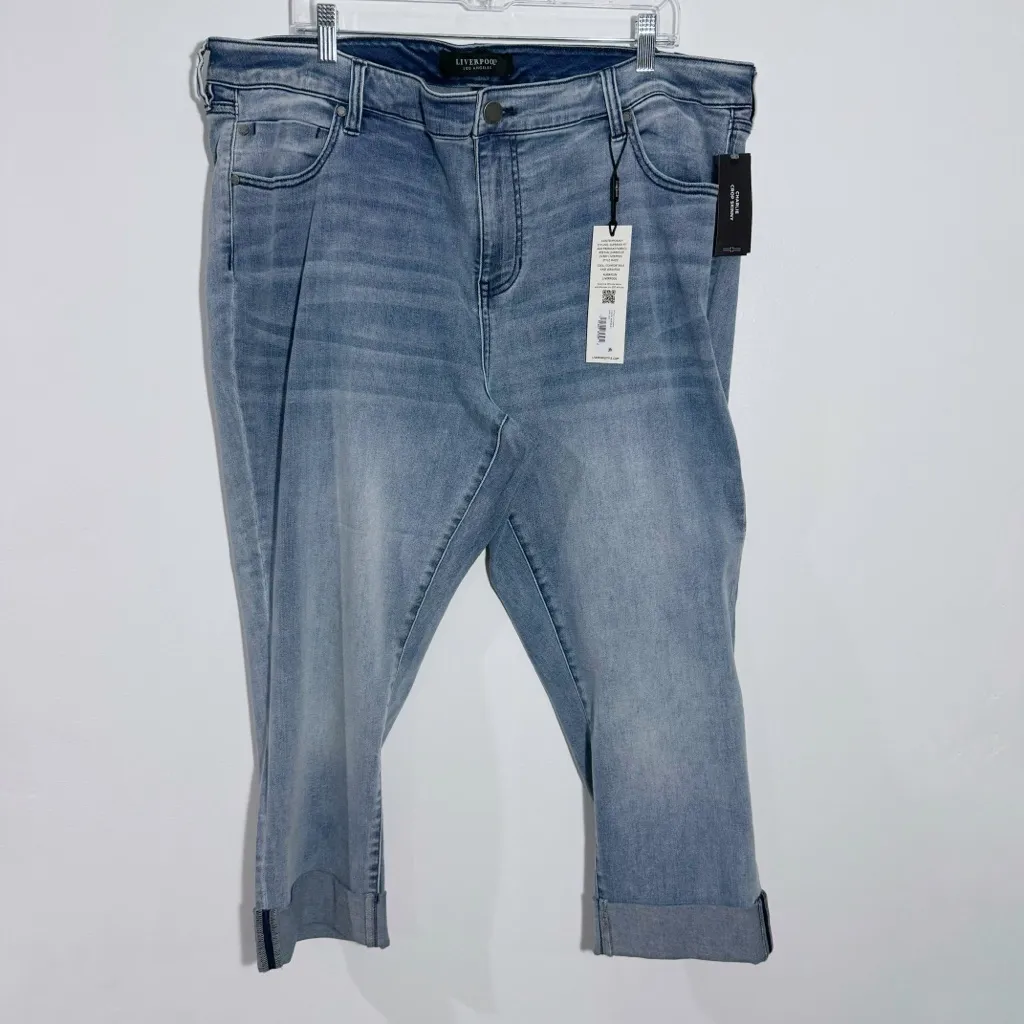 NWT Stitch Fix LIVERPOOL Charlie Crop with Wide Cuff in Berkeley Size 20W - Image 2