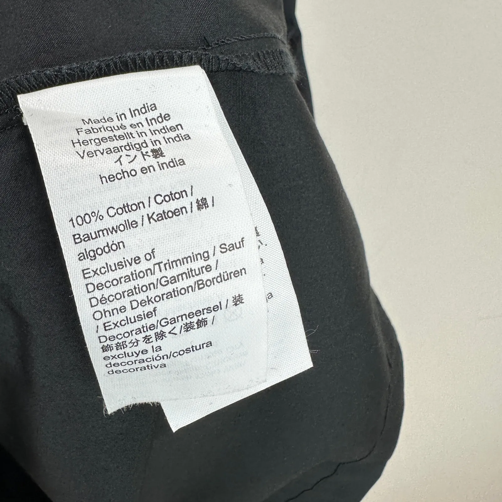 Madewell Smocked Waist Poplin Midi Skirt Cotton A Line Black Pockets XL NWT - Image 10