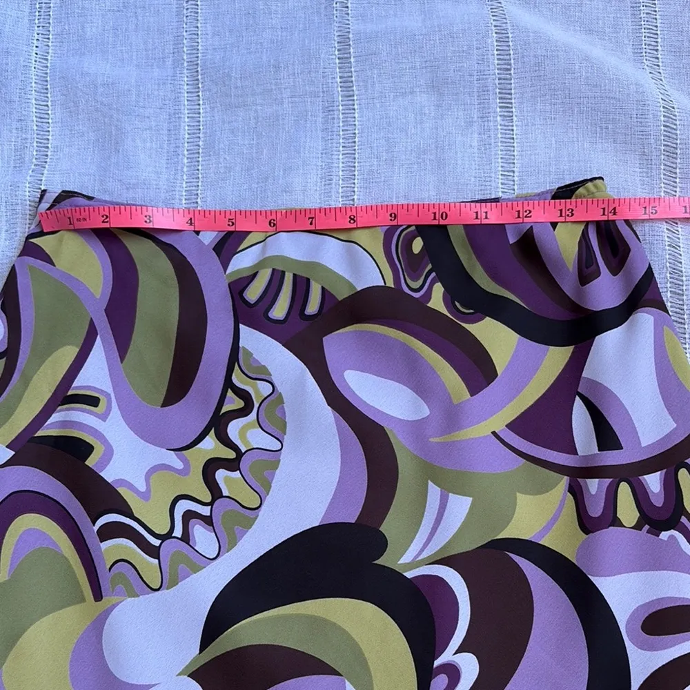 A. Byer Y2k Patterned Asymmetrical A-Line Skirt - Image 9