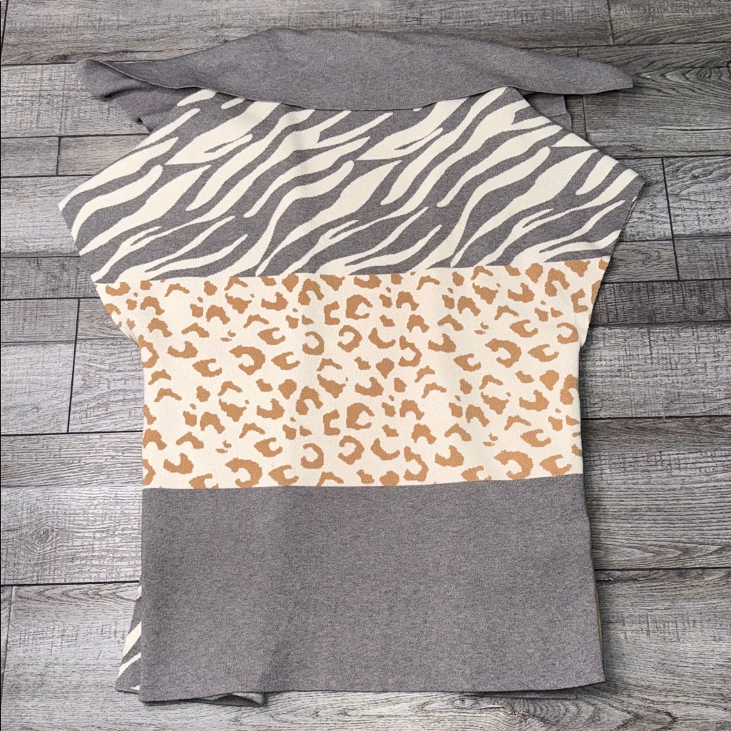 THML Open Front Cardigan Sweater Oversized Small Big long Pockets - Image 3