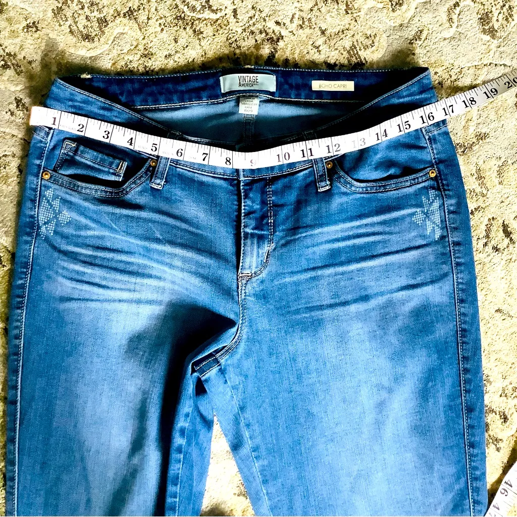 Ladies modern cropped jeans 🦋 Blue Size 8 - Image 7