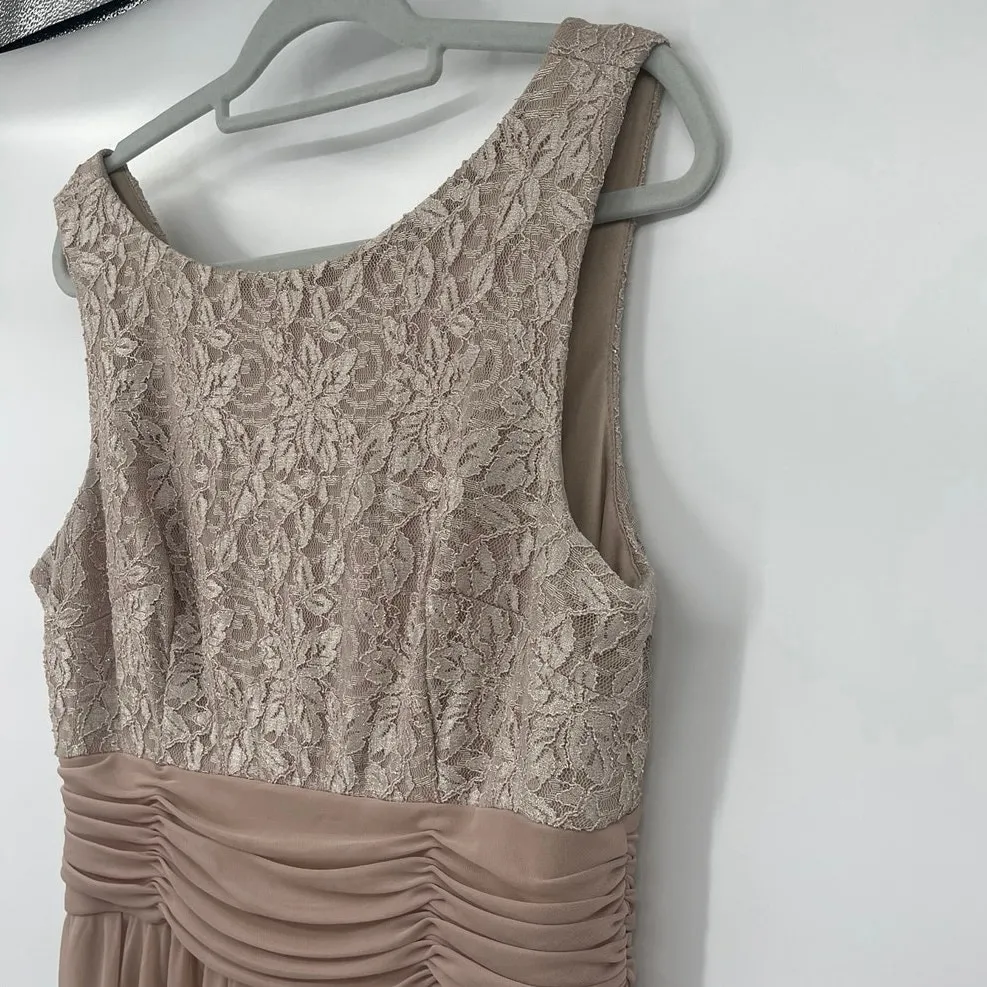 Jessica Howard Lace Chiffon Party Dress Sz 16 Romantic Wedding Formal Glitter - Image 6