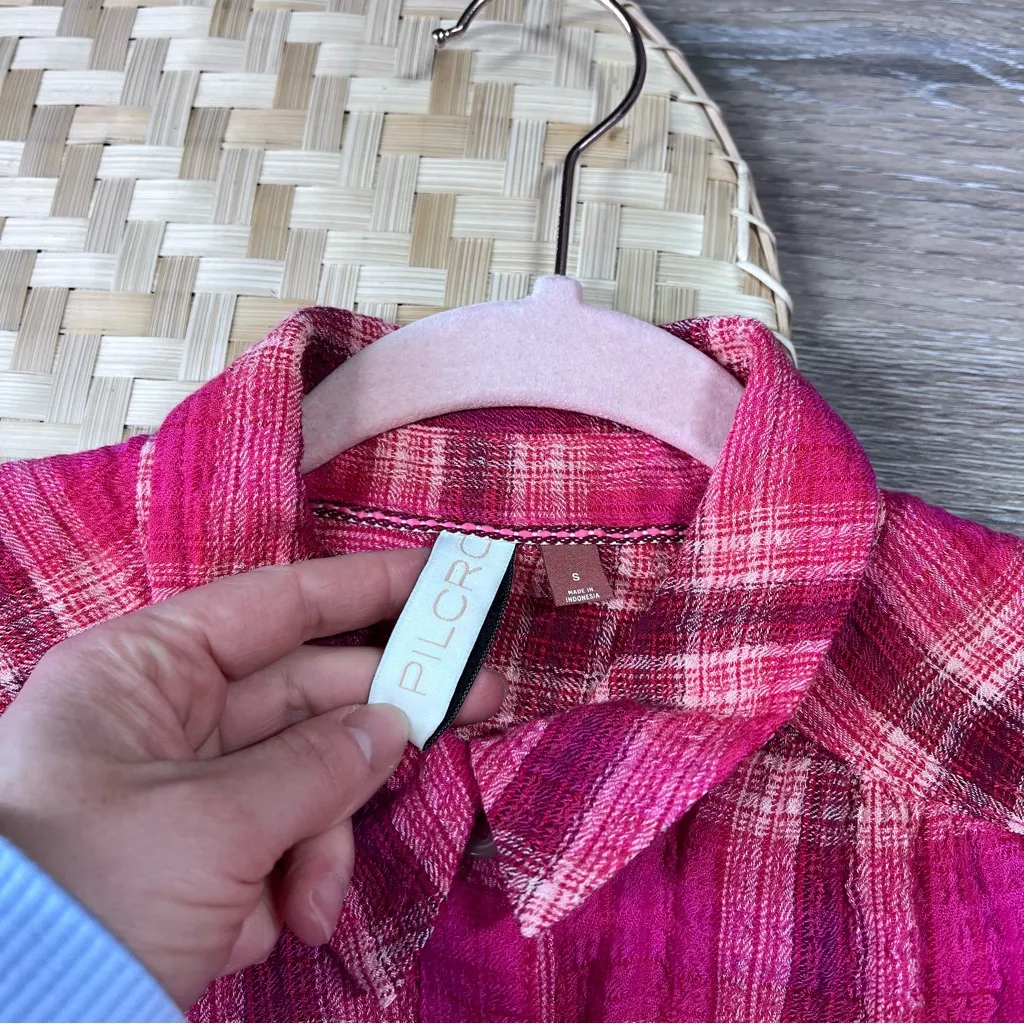 Anthropologie pilcro seamed plaid button down shirt - Image 3