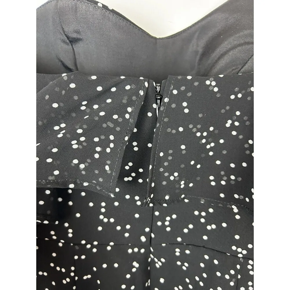 Keepsake the Label Embrace Me Black Polka Dot One-Shoulder Maxi Dress Size XS - Image 8