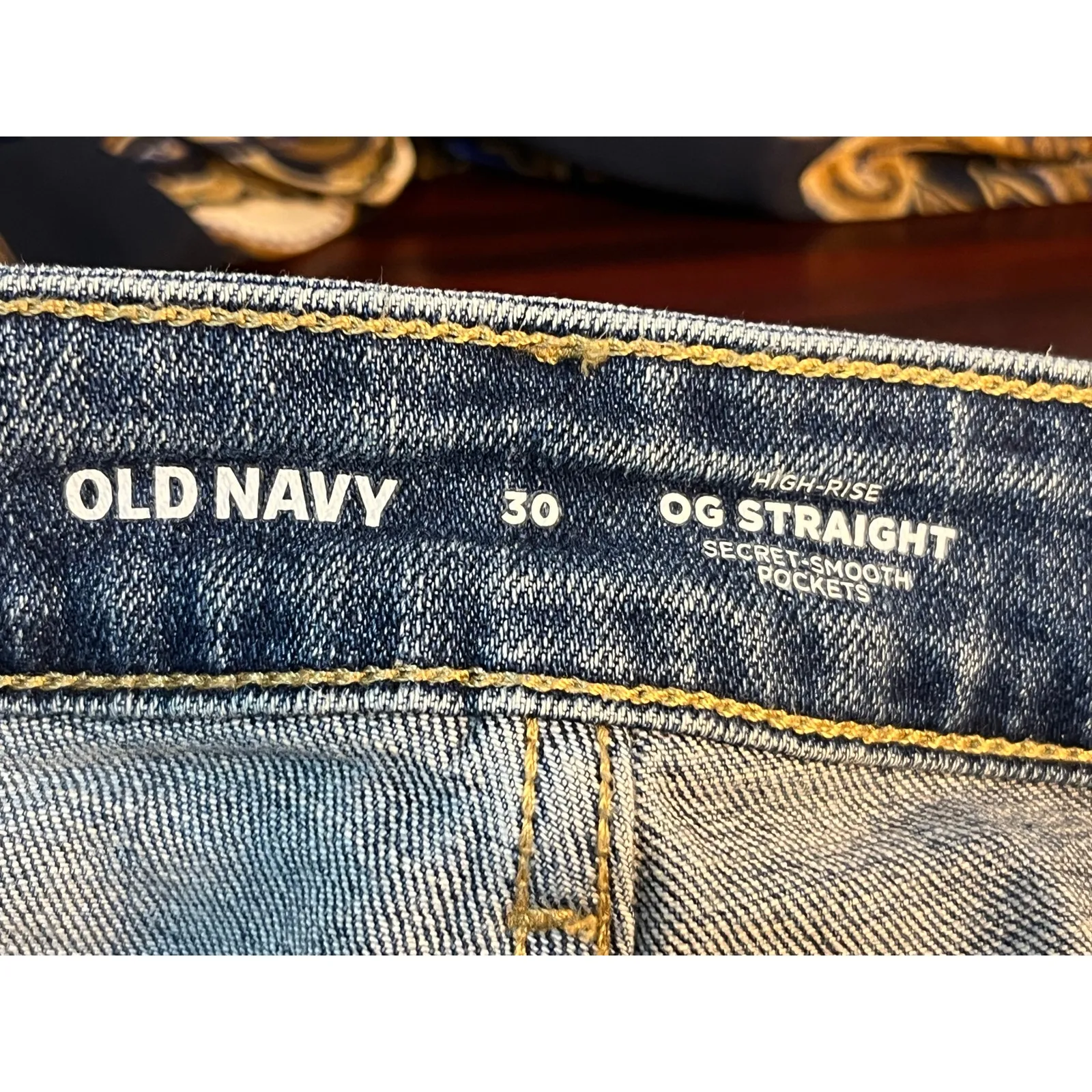 Old Navy Jean Shorts Size 30 Curvy High Rise OG Straight Festival Summer - Image 4