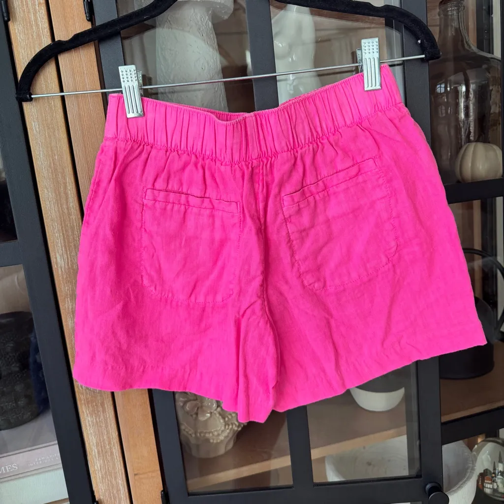 Lilly Pulitzer Linen Shorts Lilo bright neon pink 4” resort-wear vacation beach - Image 5