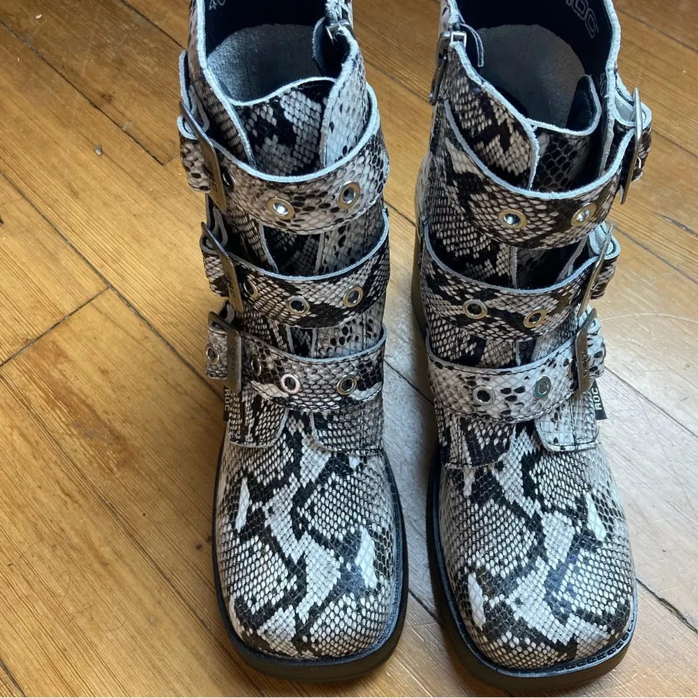 ROC Australia snakeskin moto boots 40 - Image 4