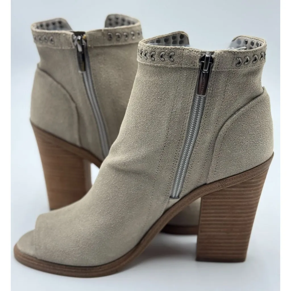 NEW VINCE CAMUTO Womens 8.5 Suede Block Heel Ankle Boots Grey Western Chic Shoes - Image 13