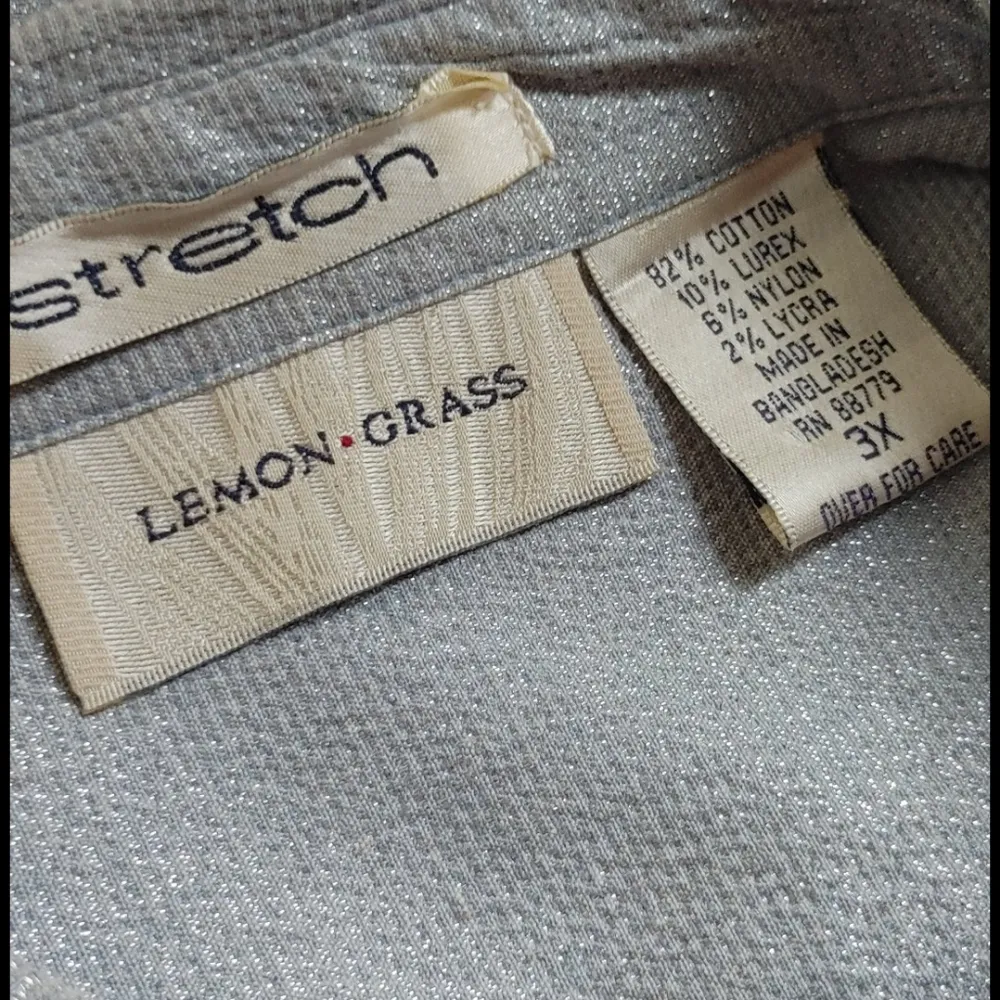 Lemon Grass Shimmer Button Blouse Shirt - Image 6