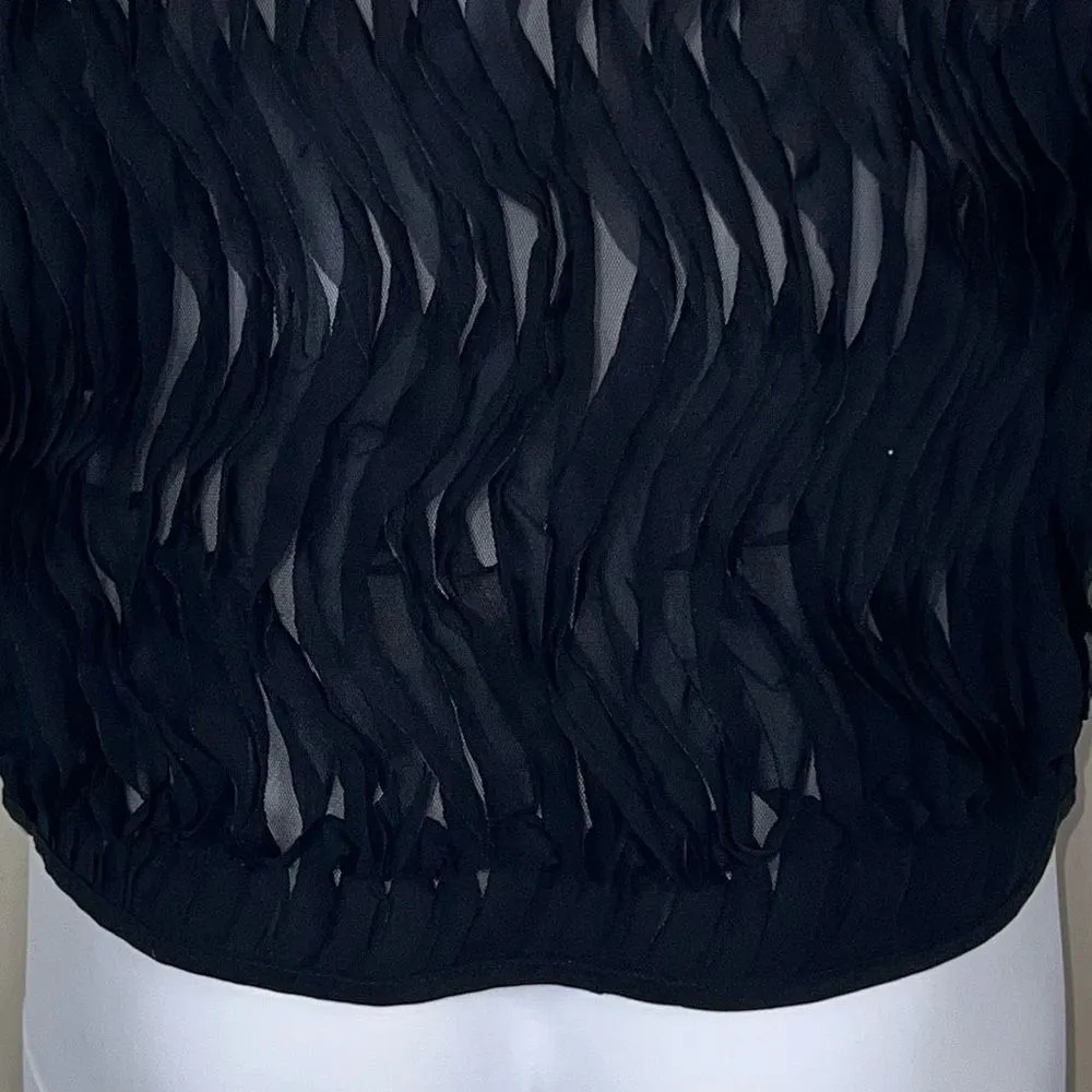 Milly of New York Zip Up Sleeveless Blouse Black Size 4 - Image 12