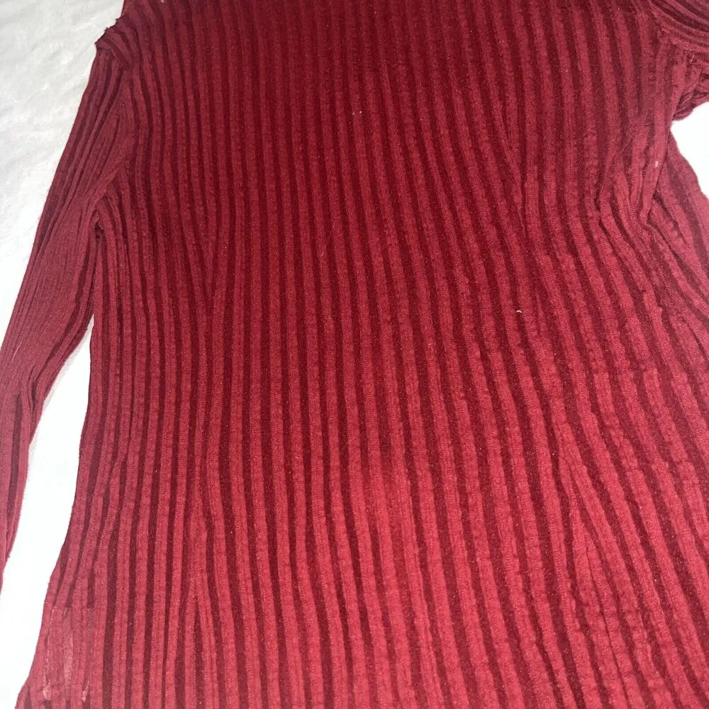 Vintage Designer JS Collections Ruby Red Vixen Blouse Sz 10 Crystal Buttons - Image 12