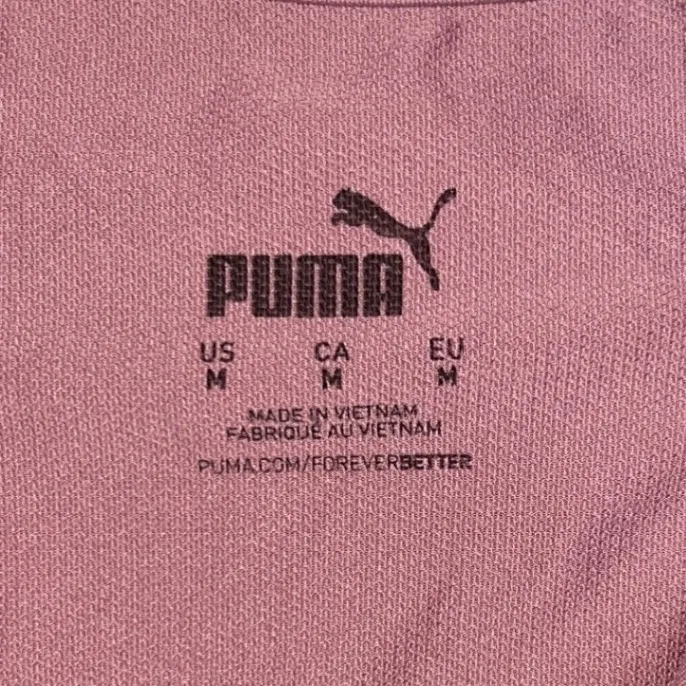 PUMA 1/4 Zip Performance Long Sleeve Top Women's Medium Dusty Rose EUC - Image 6
