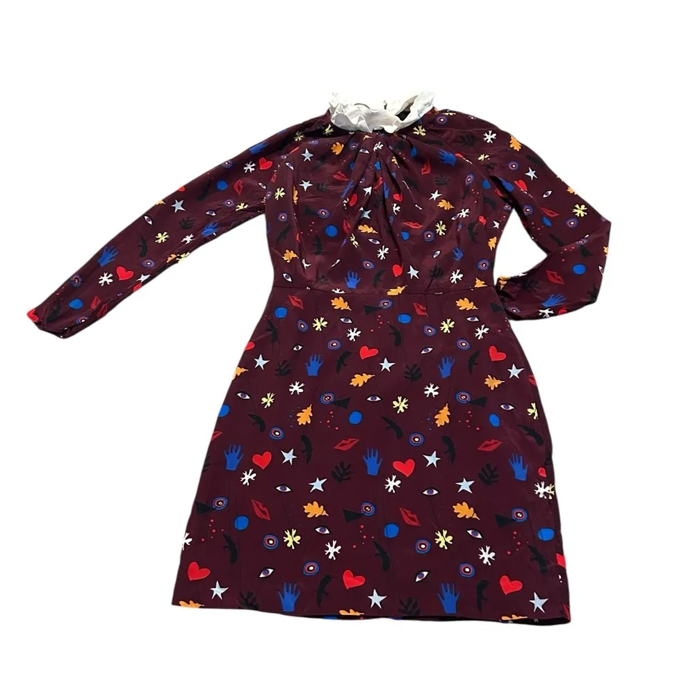 SANDRO Roxana printed silk dress - Image 3