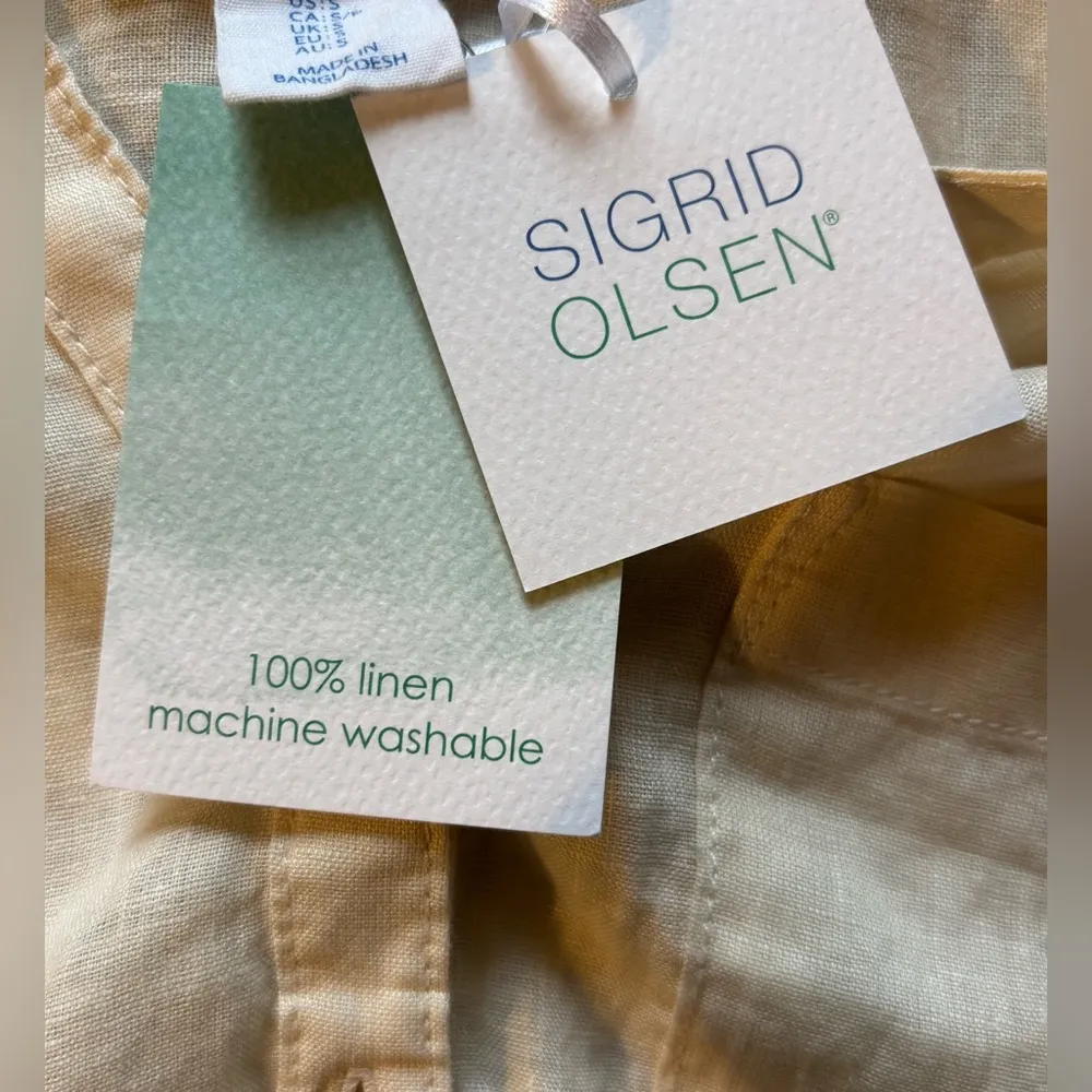 NWT Sigrid Olsen Linen Button Down Shirt - Image 6