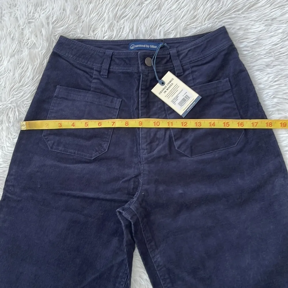 UNITED BY BLUE Women’s Organic Corduroy Wide Leg PantNight sky size 27 - Image 10