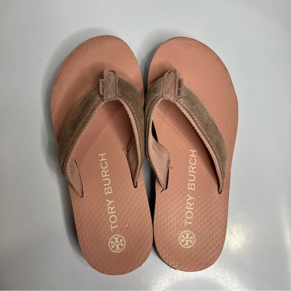 Tory Burch  platform 70’s flip flops pink size‎ 6 - Image 4