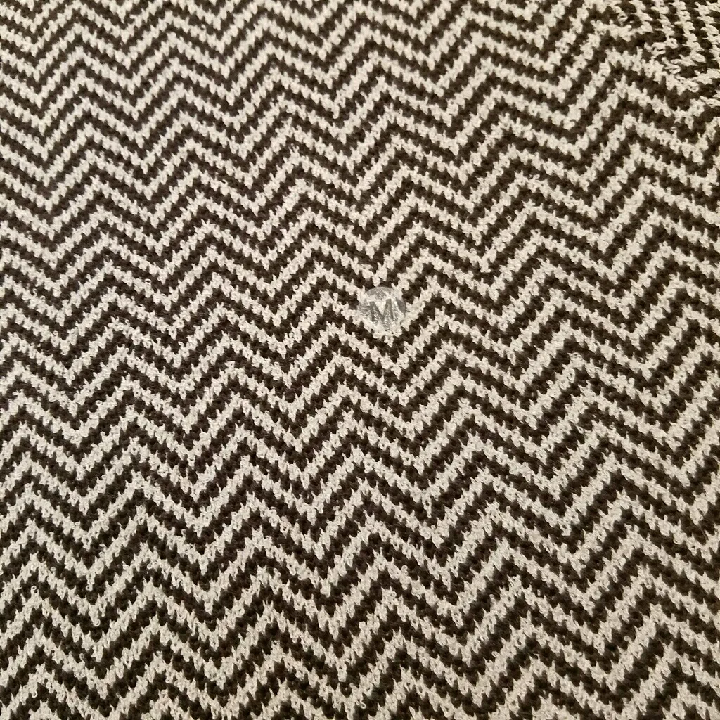 Casual Corner Knit Short Sleeve Top Chevron M Brown Size M - Image 5