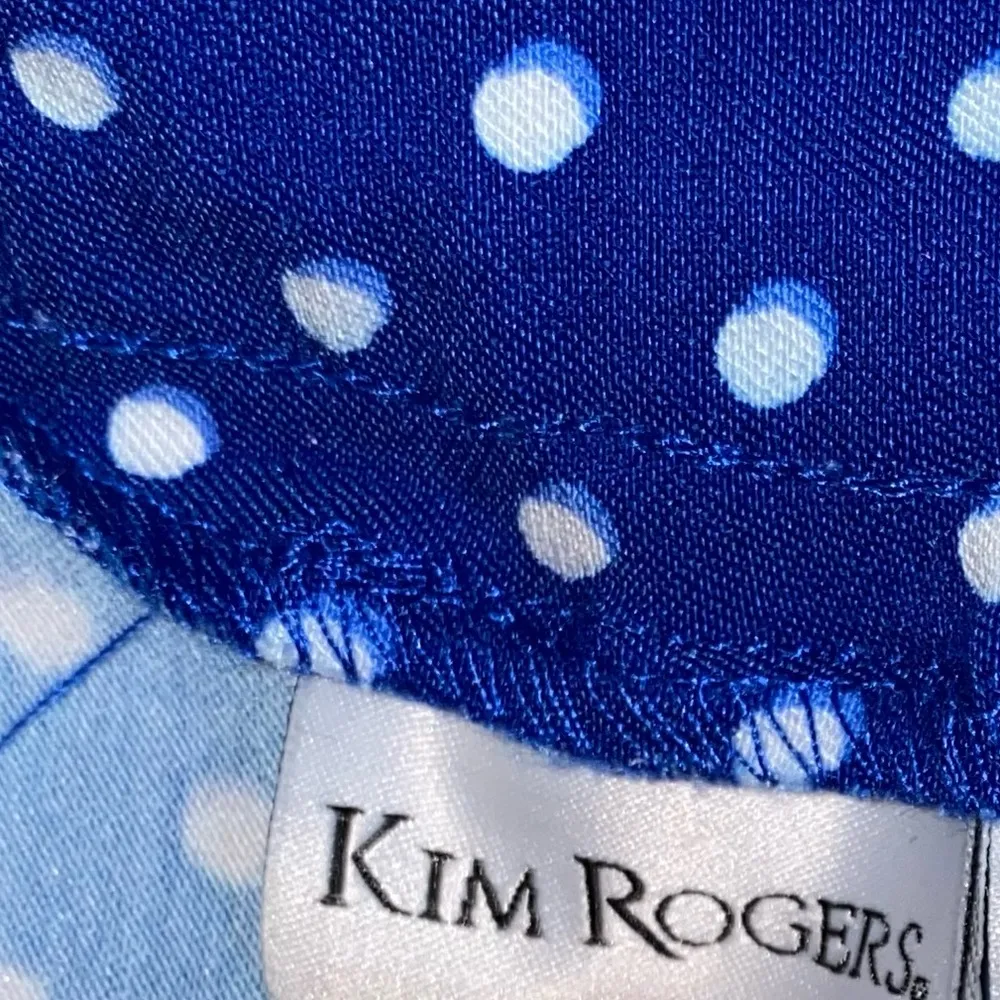 Kim Rogers Blue Polka Dot Long Shorts - Image 4