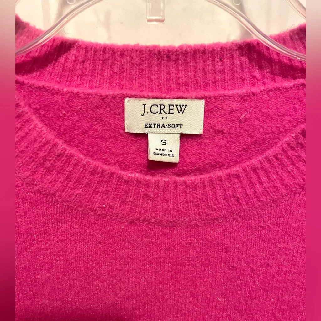 J.Crew Factory extra soft magenta crewneck sweater Pink - Image 2