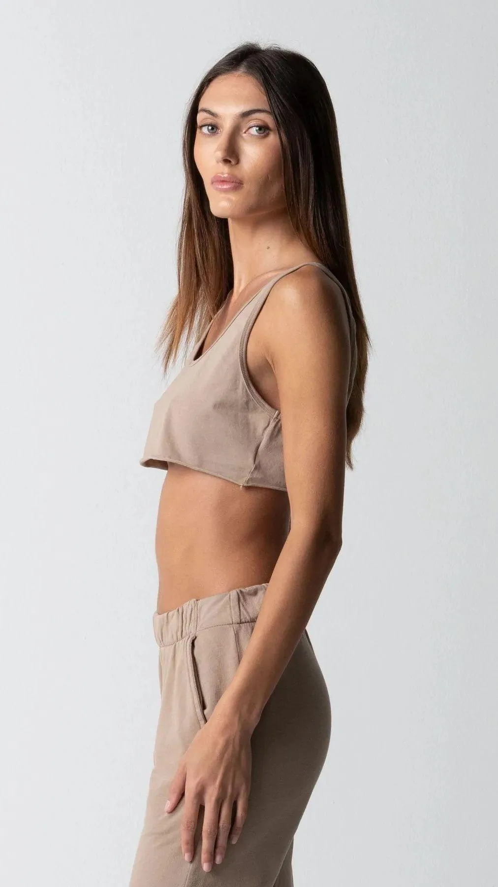 WOMENS CROP RAW HEM TANK - Image 2