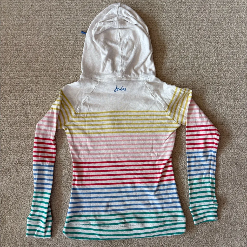 Joules Women Striped Multicolor Hoodie US 4 - Image 3