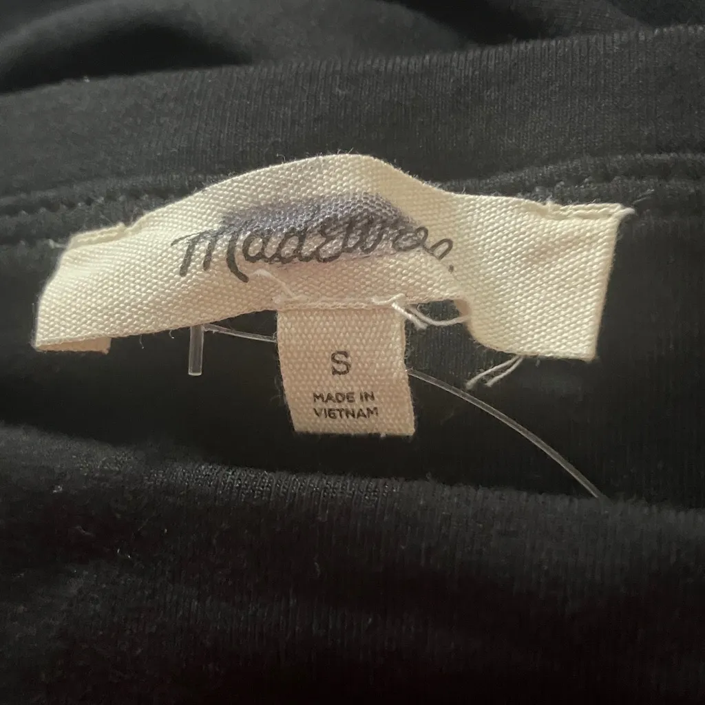 Madewell Womens Black Jersey Asymmetric-Seam Midi Skirt - Image 5