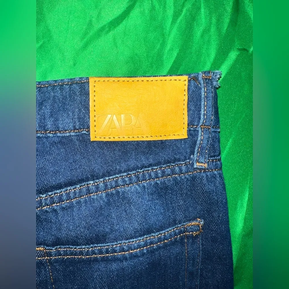 Zara Dark Blue Wide-Leg Jeans size 2 - Image 8