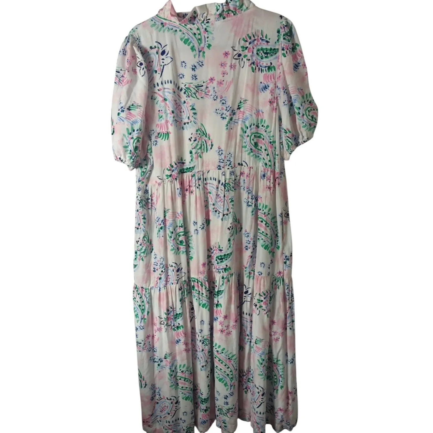 Crown & Ivy Dress Womens L White‎ Floral Long Ruffled Fairycore Cottagecore - Image 2