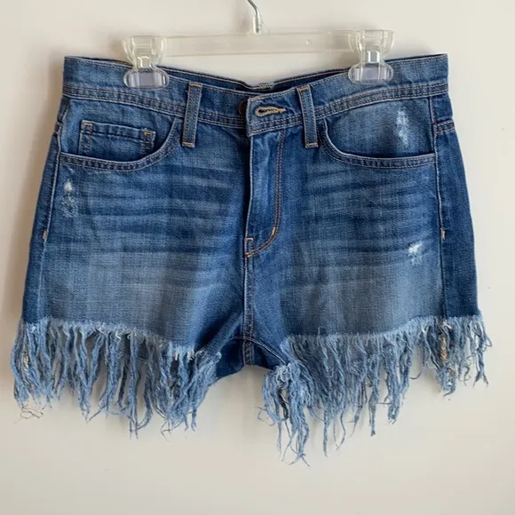 Vervet Flying Monkey Fringed Distressed Jean Shorts - Image 18