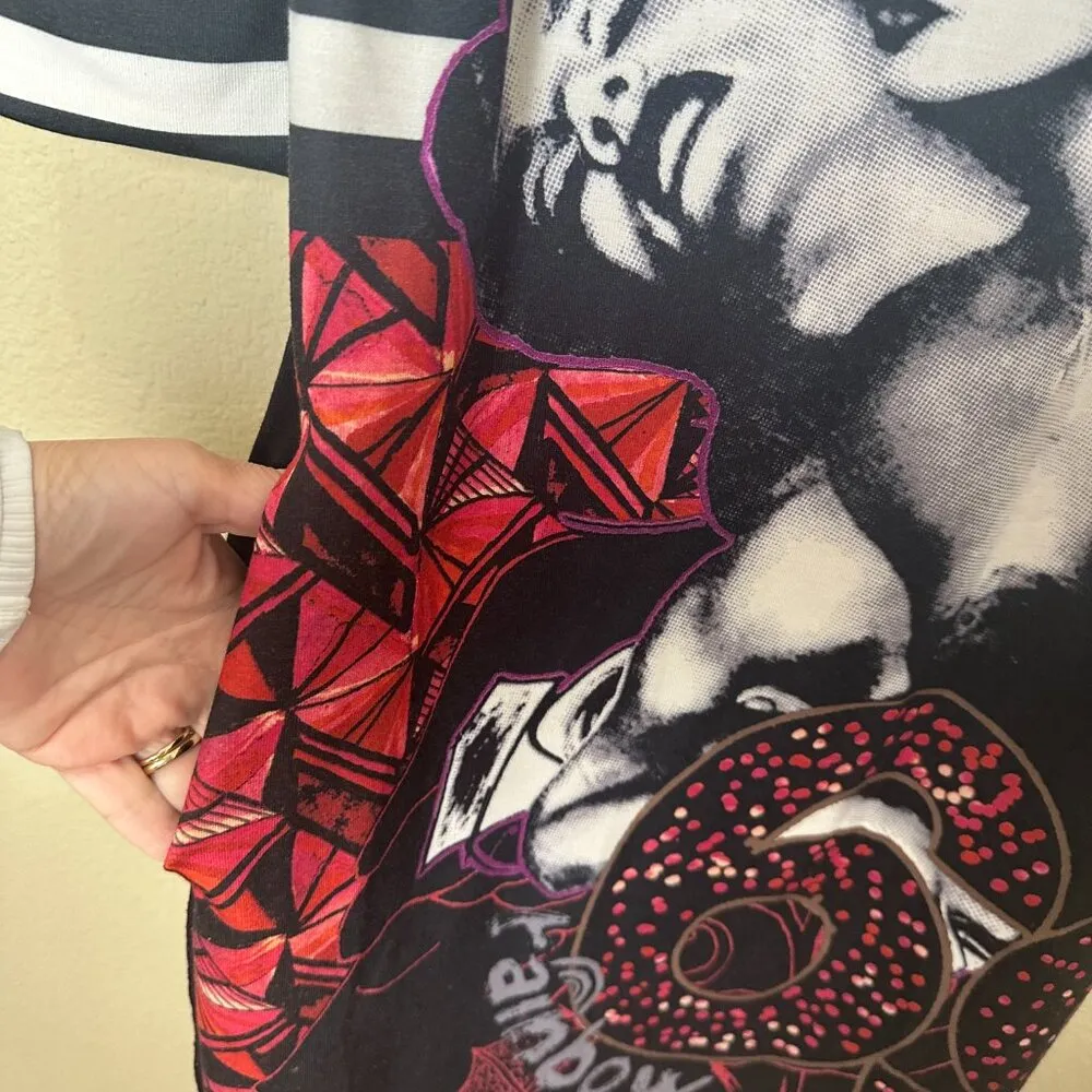 Desigual Rainbow Style 27V2781 Threesome 69 Dress Black and White Size Medium - Image 4