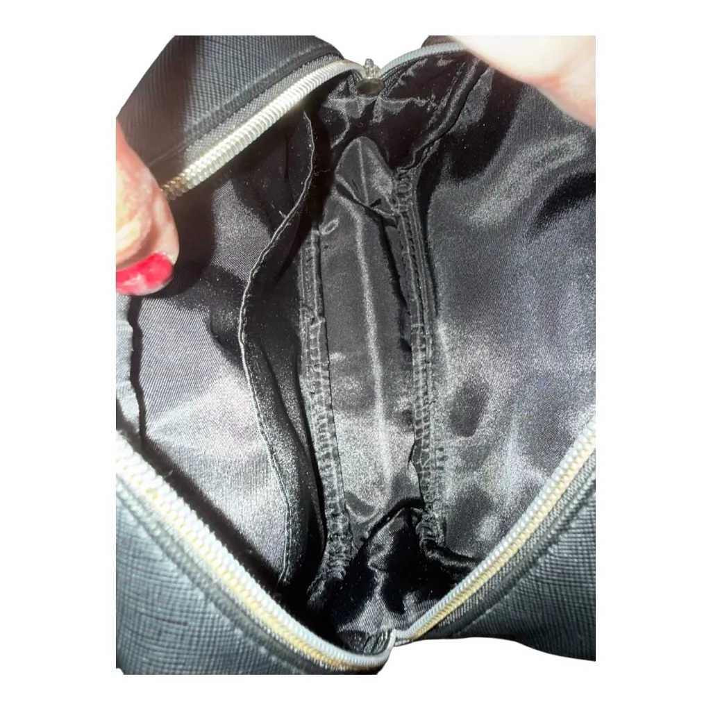 Victoria Secret Black Studded Crossbody Purse Handbag Beauty Shoulder Bag Tassel - Image 7