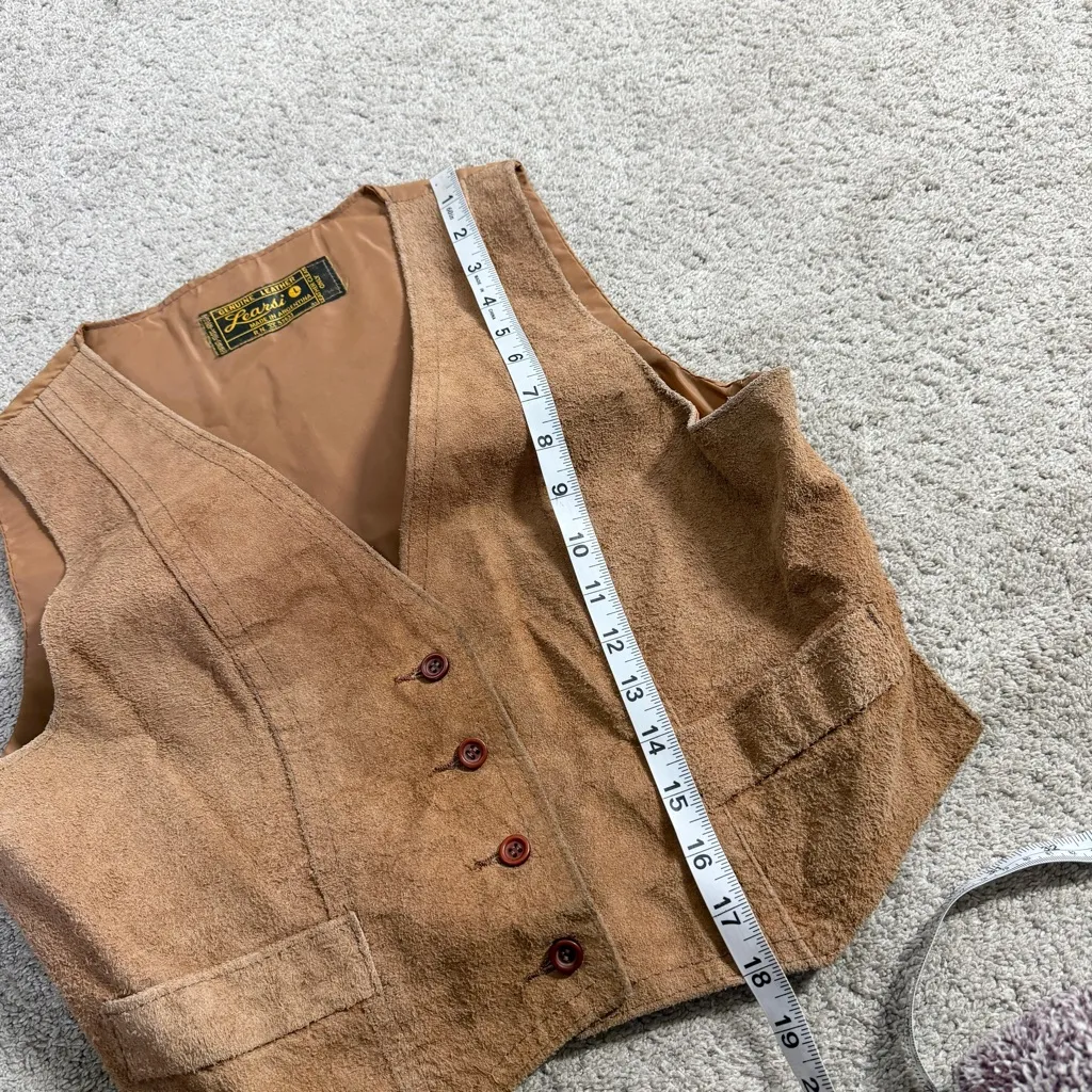 Learsi Women’s Genuine Leather Suede Vest V - Image 9