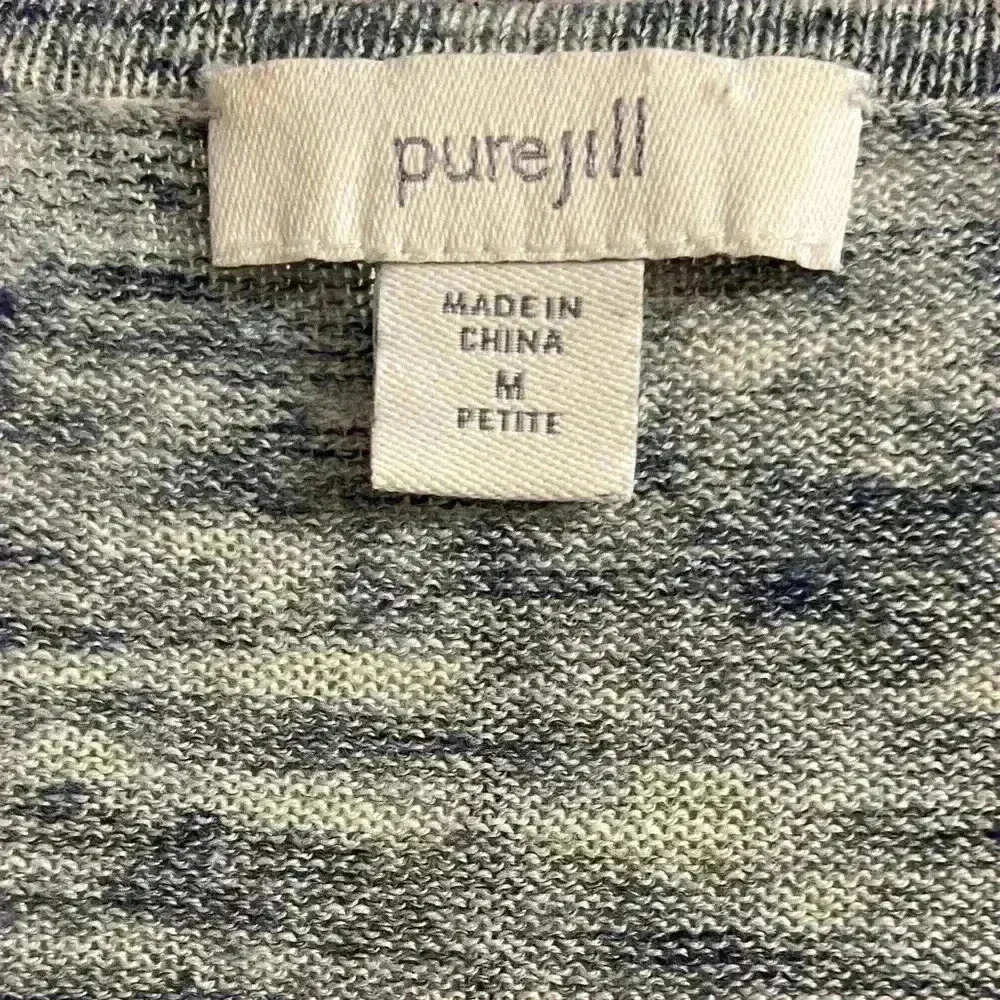 J Jill pure Jill sweater pullover lightweight heather blue Medium petite - Image 6