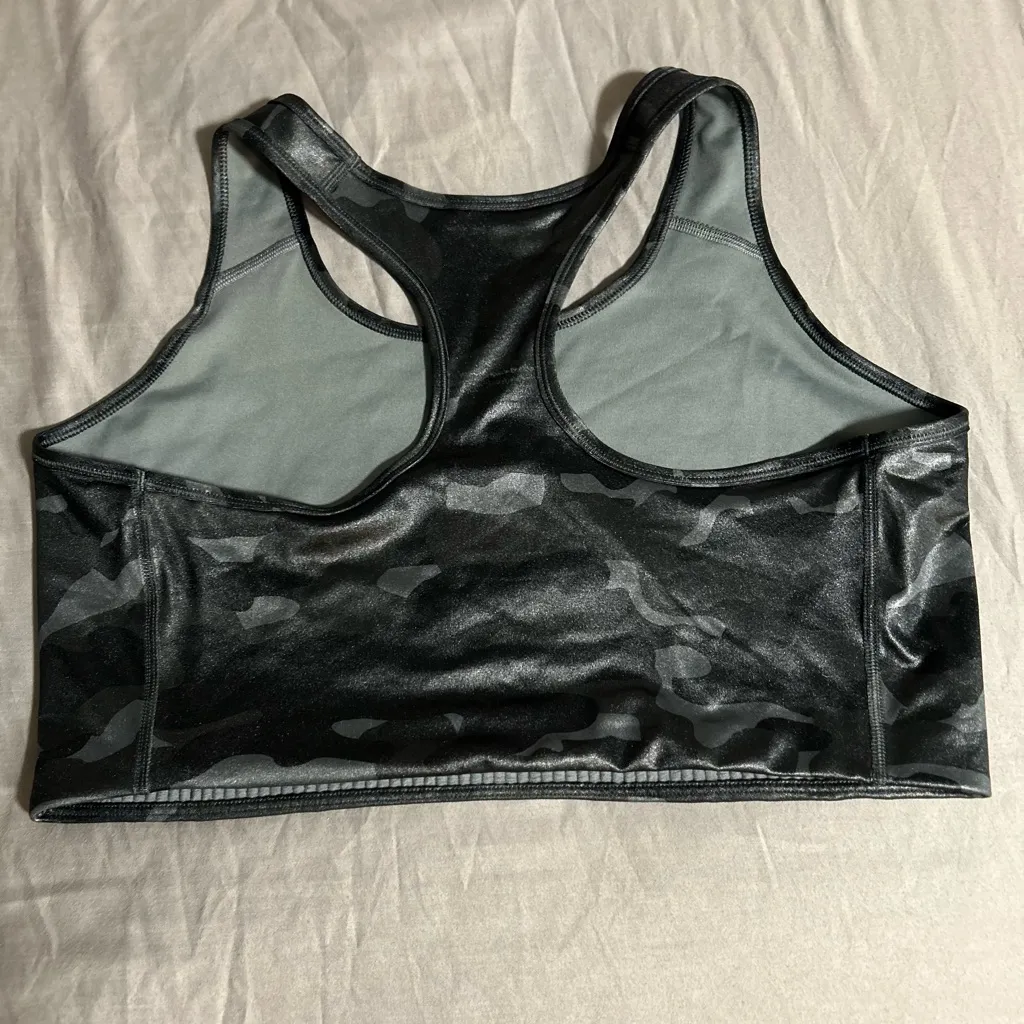 Nike Women's Camo Black Sports Bra - Image 2