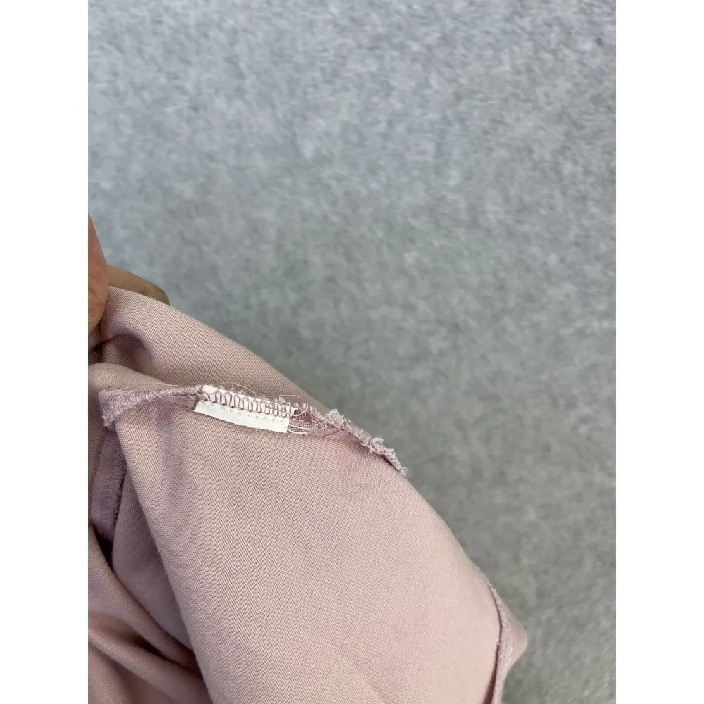 ZARA Basic Women's Fit & Flare Dress Solid Pink Size Small Pleated Sleeveless - Image 5