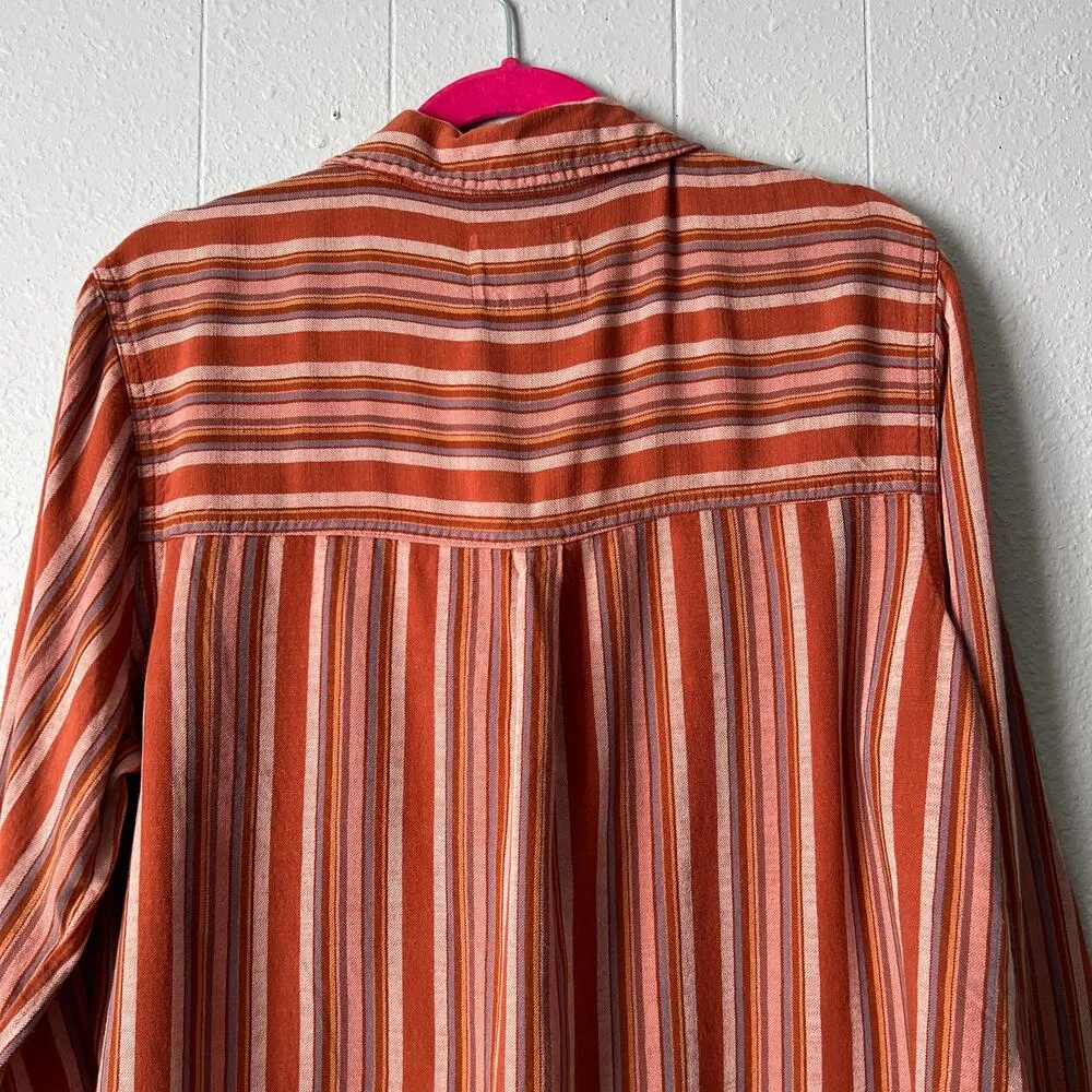 Aeropostale Shirt Womens Large Cropped Boxy Flowy Relaxed Striped Casual Girl - Image 7