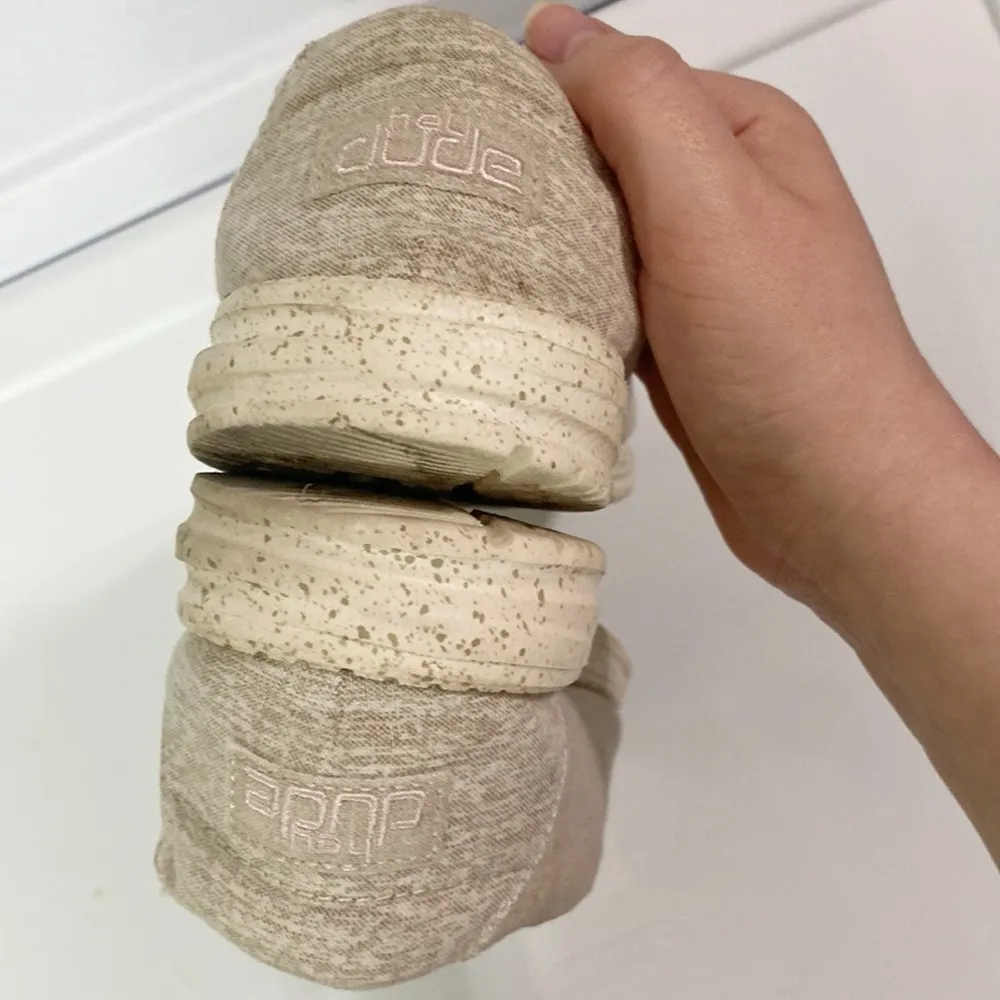 Hey Dude Wendy slip on canvas shoes with embroidery in Dusty Inca size 9 - Image 8