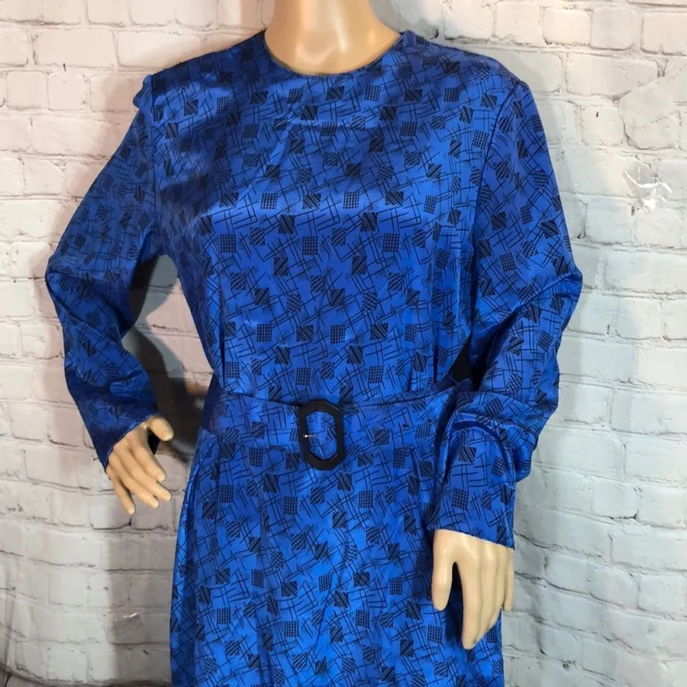 Vintage Henry Lee 2 Piece Belted Geometric Print Dress & Jacket 12 - Image 6