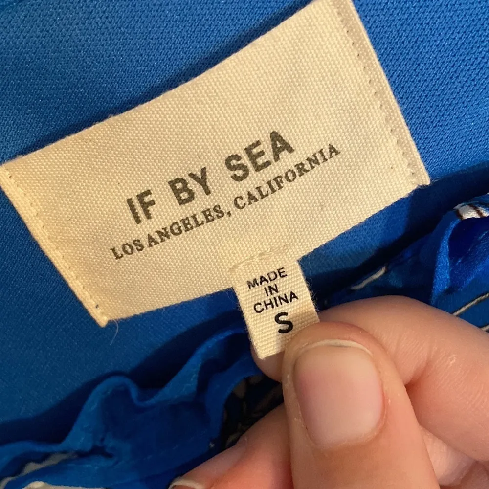 If by Sea blue ruffle asymmetrical wrap dress - Image 3