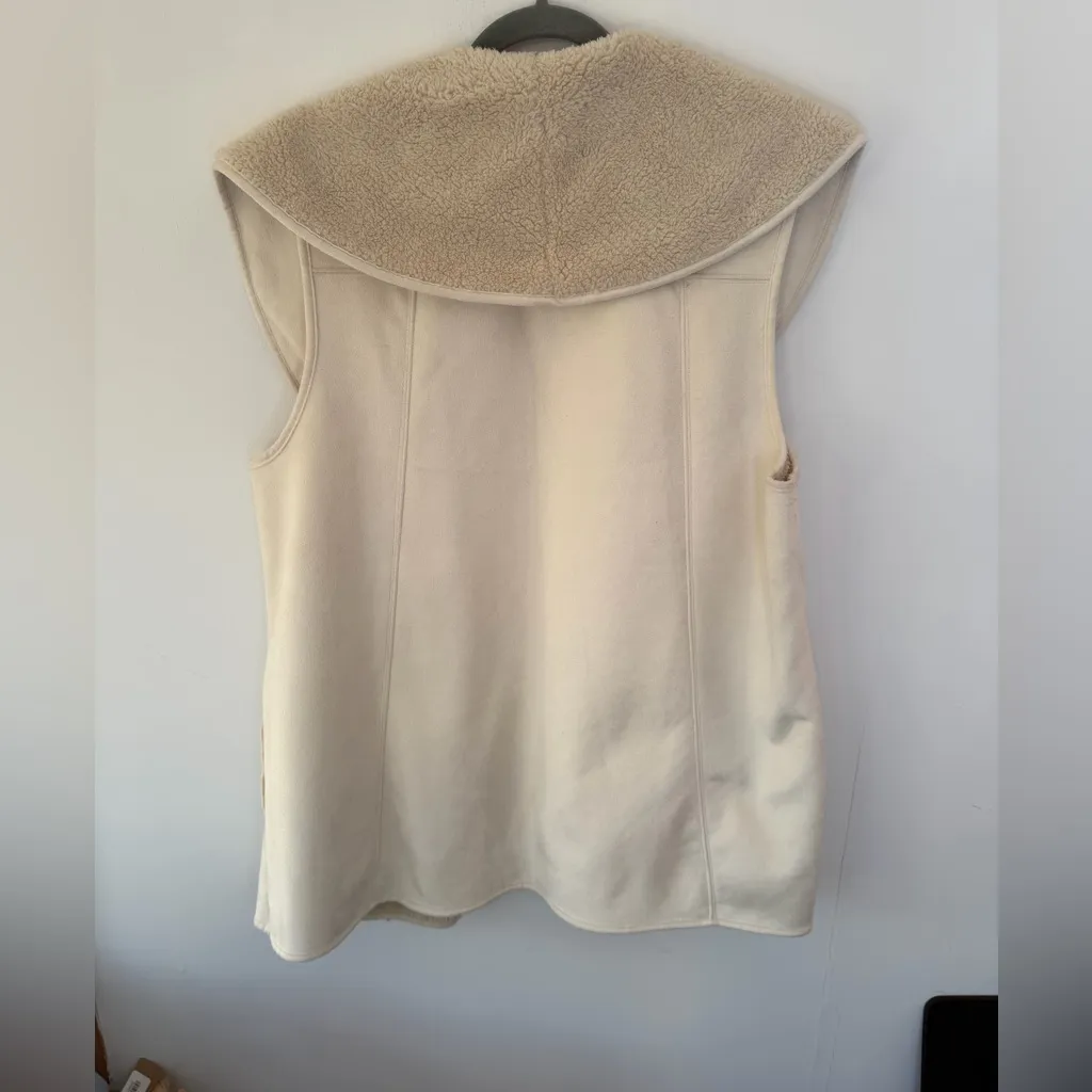 Lauren by Ralph Lauren Faux Suede and Sherpa Vest size XL - Image 6