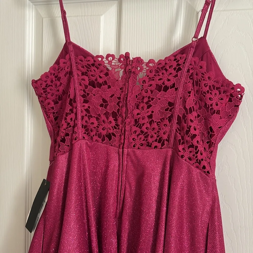 City Triangle Juniors Women’s Glitter Mini Fit & Flare Dress Size 13 NWT - Image 8