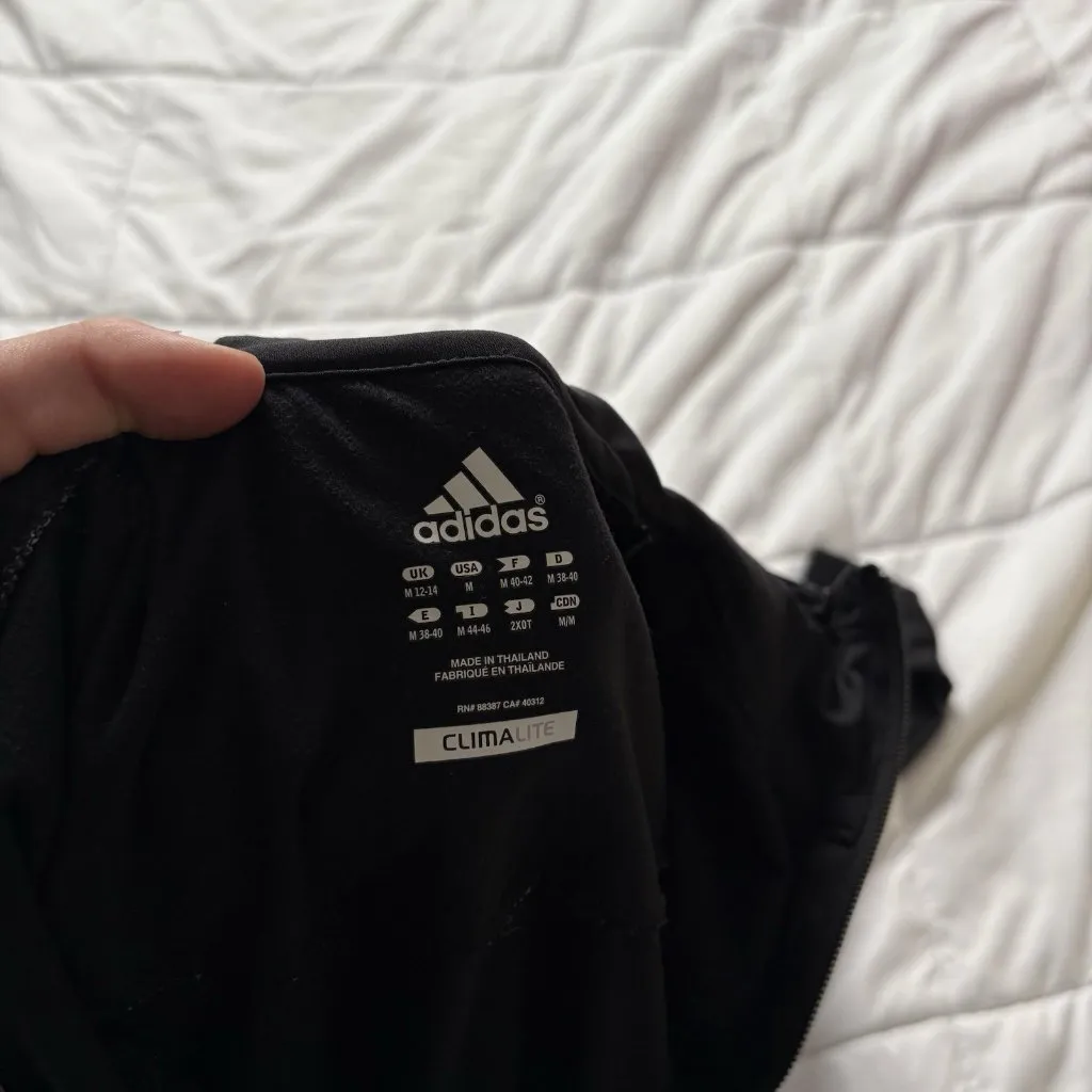 Adidas Womens Size Medium 1/2 Zip Pullover Hoodie Climalite Running Black Sample - Image 10