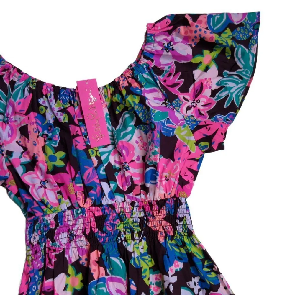 NWT Lilly Pulitzer Ellabell Midi in Cherry Ganache Bohemian Garden Dress XS - Image 3