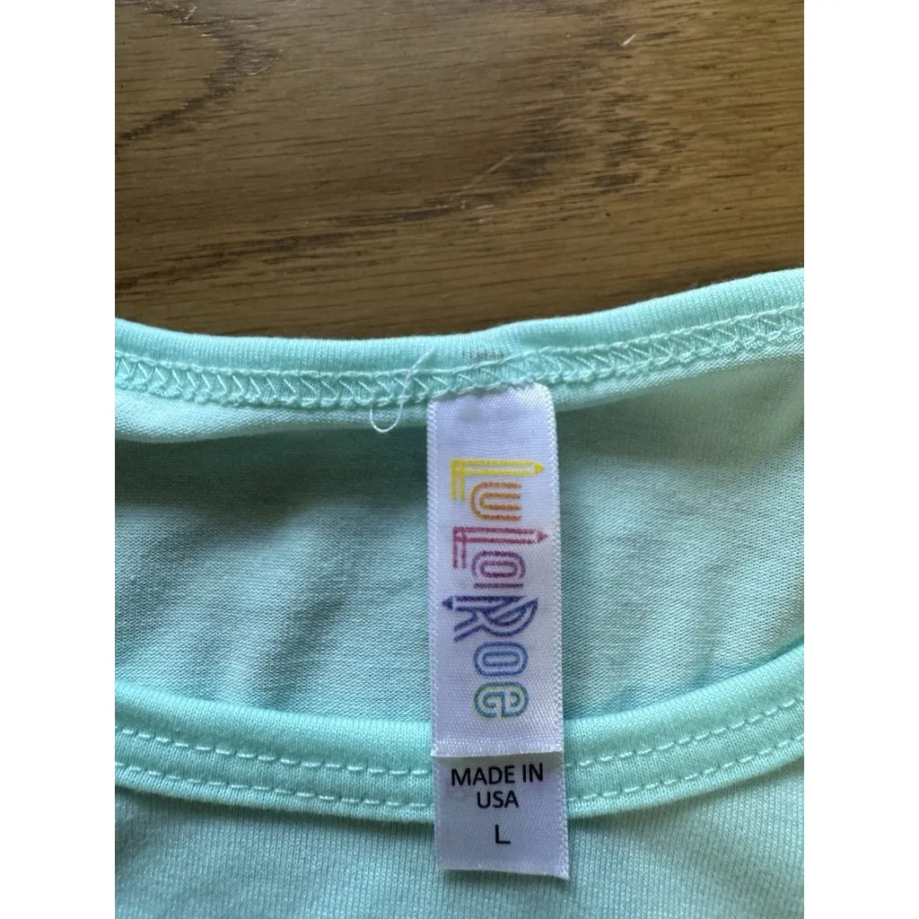 LuLaRoe Blue Tunic Shirt Women Size Large Lightweight Stretch Lounge Travel City - Image 3