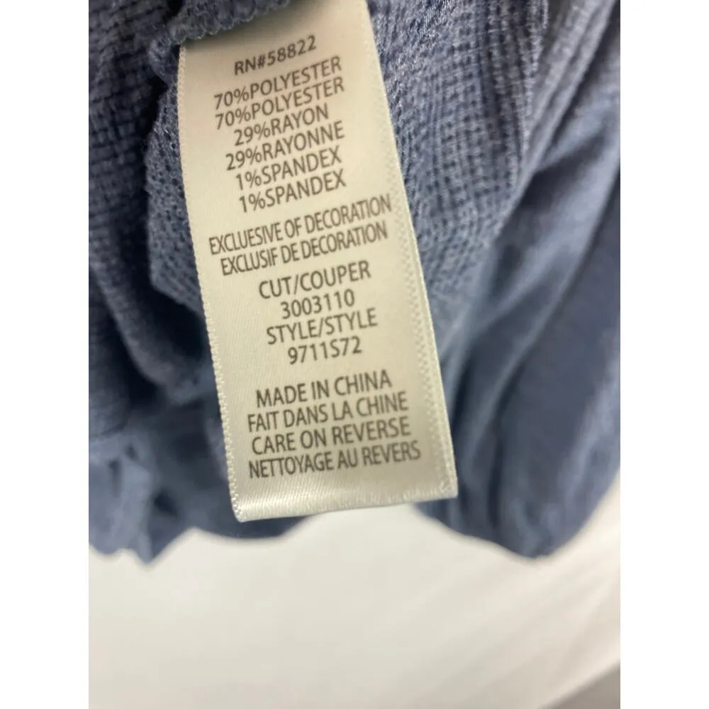 Max Studio Knot front 3/4 sleeve textured blouse size medium - Image 7