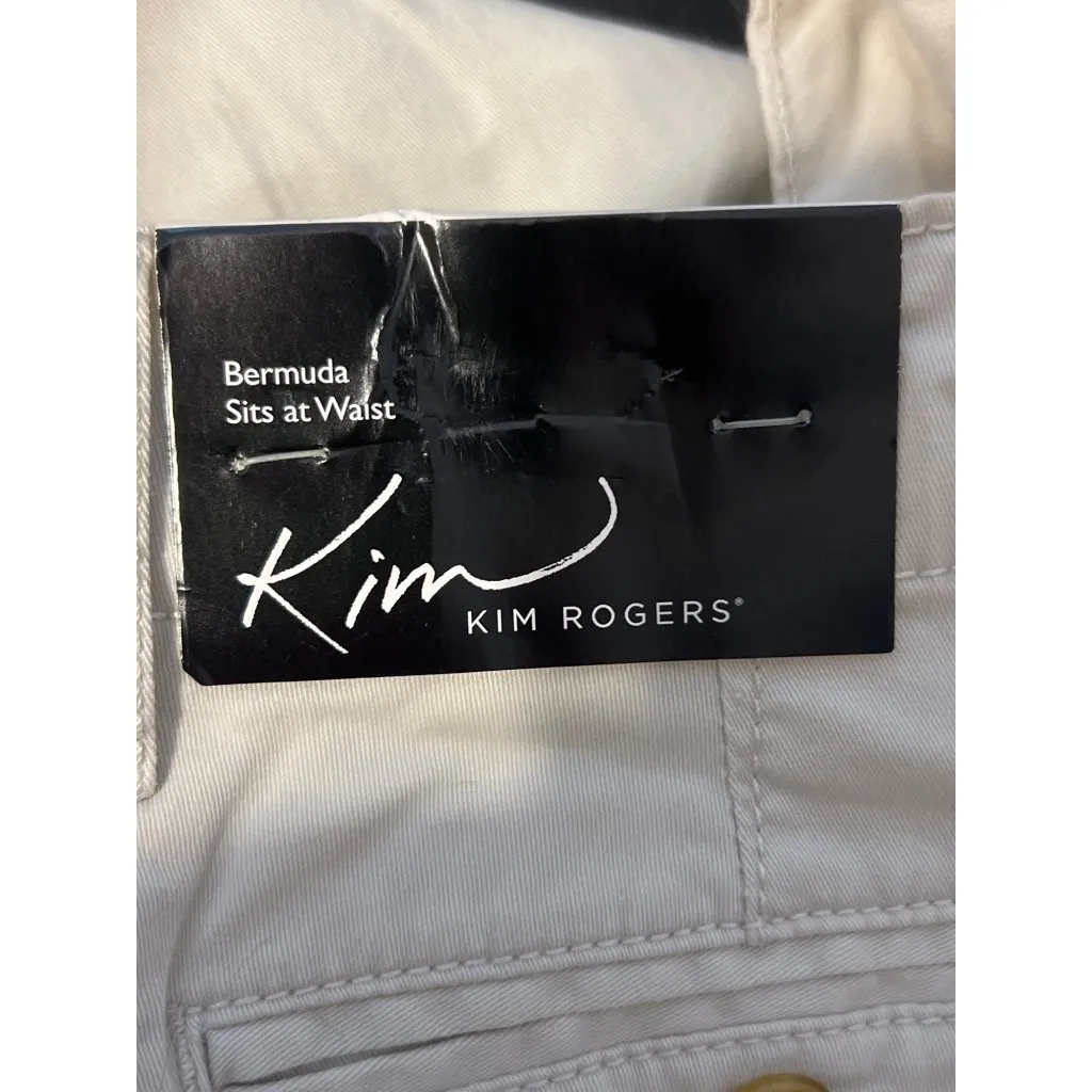 Kim Rogers Casual Bermuda Shorts True Stone Khaki Beige Sits at Waist Sz 16 NWT - Image 4