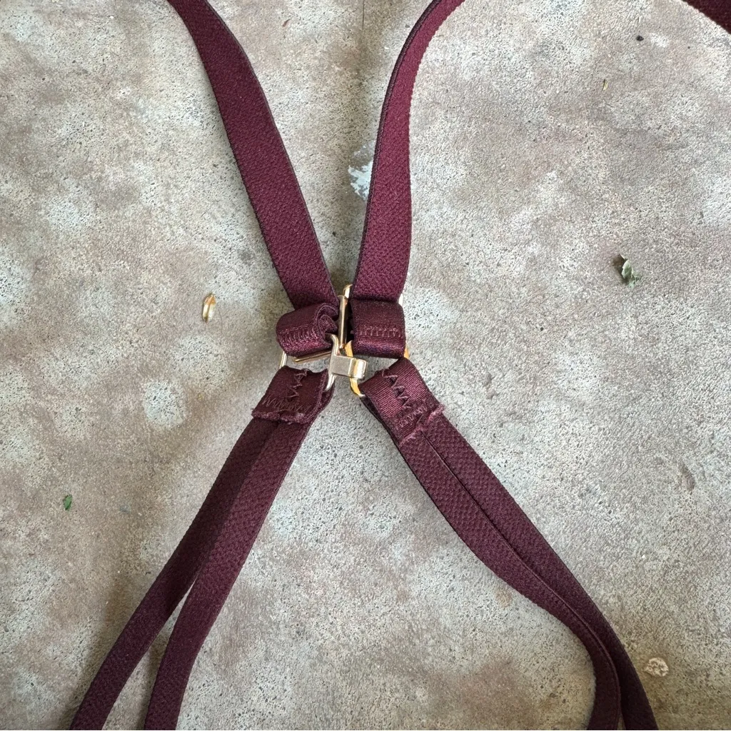 Aerie Real Power Balconette Lightly Lined Bra Royal Berry Animal Print size 32C - Image 5